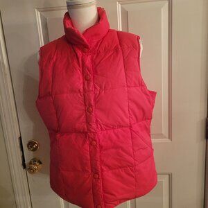 Candy Apple Red Lands End Down Vest